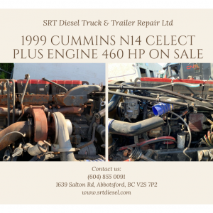 1999 CUMMINS N14 CELECT PLUS ENGINE 460 HP ON SALE - SRT DIESEL ABBOTSFORD
