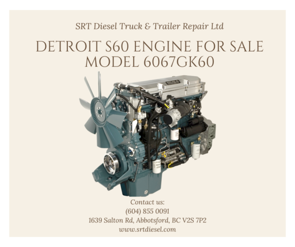 DETROIT SERIES 60 ENGINE MODEL 6067GK60 FOR SALE - SRT DIESEL ABBOTSFORD