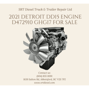 2021 DETROIT DD15 ENGINE D472910 GHG17 FOR SALE - SRT DIESEL ABBOTSFORD Engine In Good Running Condition Make DETROIT Model Year 2021 Model Number D472910 Model Info DD15, GHG17 Serial No. 472910S0776497 VIN 3AKJHHDRXMSMA8250 Mileage N/A