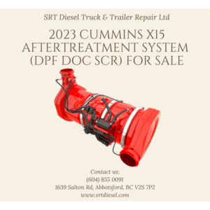 2023 CUMMINS X15 AFTERTREATMENT SYSTEM (DPF DOC SCR) FOR SALE - SRT DIESEL ABBOTSFORD Please Contact for Price & Availability List of contents along with their respective part numbers; Outlet Catalyst Module (SCR): 5418556 Inlet Catalyst Module (DOC): 4394855, 5509698 Diesel Particulate Filter (DPF): 4394577, 5509714, 5579297, 5633757 Reactor Decomposition: 5508332 Injector Doser: 5508583 Def Exhaust Gas Temperature Sensor: 4384564 Nox Outlet Sensor: 4326874, 2872946 Particulate Sensor: 4384376, 5461552 Dpf Differential Pressure Sensor: 5492073 Engine Make Cummins Model Year 2023 Engine Model X15 CM2350 Mileage N/A KM Truck Make INTERNATIONAL VIN 3HSDZAPR2PN218161 Part Details Single Module Aftertreatment System, 1-Box, DPF DOC SCR Truck Model LT625 Engine Serial 80397326