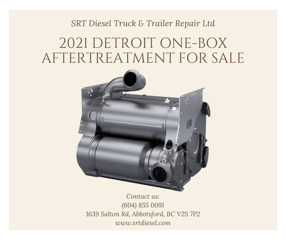 2021 DETROIT ONE-BOX AFTERTREATMENT FOR SALE - SRT DIESEL ABBOTSFORD 2021 DETROIT ONE-BOX AFTERTREATMENT FOR SALE - SRT DIESEL ABBOTSFORD DOC SCR Module Assembly: DDE A6804901356 DPF Diesel Particulate Filter Kit: DDE A0014907692, ABP N49 ADJ0813 Inlet Nox Sensor: DDE A0101531928, ABP G01 A0101531928 Outlet Nox Sensor: DDE A0101538128, ABP G01 A0101538128 DOC Inlet Pressure Sensor: DDE A4721530928 DOC SCR Outlet Temperature Sensor: DDE A6805402717, DDE A6805402117 DOC SCR Inlet Temperature Sensor: DDE A6805402417, DDE A6805401917 Soot Particulate Sensor: DDE A0111533228, DDE A0111531328 DPF Temperature Sensor: DDE A6805402617, DDE A6805401317