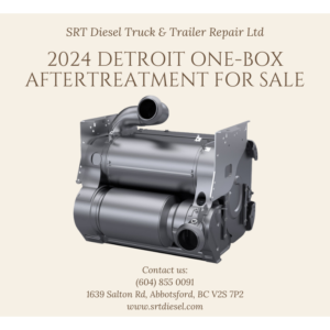 2024 DETROIT ONE-BOX AFTERTREATMENT FOR SALE - SRT DIESEL ABBOTSFORD DBZ A0124906412 DOC SCR Module Assembly: DDE A6814900314 DPF Diesel Particulate Filter Kit: DDE A0024908392, ABP N49 ADQ0919, ESZ ADQ0919 Inlet Nox Sensor: DDE A0111536128, DDE A0121536328 Outlet Nox Sensor: DDE A0111534028, DDE A0121536728 DPF Outlet Temperature Sensor: DDE A0115424118 Differential Pressure Sensor: DDE A0121530228 Soot Particulate Sensor: DDE A0111531228 Temperature Sensor: DDE A0115424318
