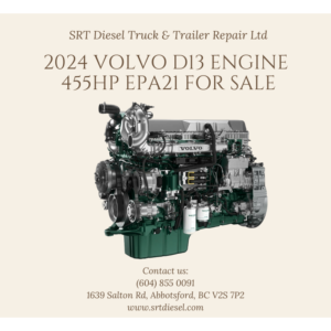 2024 VOLVO D13 ENGINE 455HP EPA21 FOR SALE - SRT DIESEL ABBOTSFORD Make Volvo Model Year 2024 Model D13, D13TC-455, 455HP, 1850RPM, EPA21 Mileage N/A Serial No 1414759 VIN 4V4NC9EHXRN653617