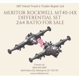 MERITOR ROCKWELL MT40-14X DIFFERENTIAL SET 2.64 RATIO FOR SALE - SRT DIESEL ABBOTSFORD Complete Tandem Set Front & Rear 40000LB, Amboid pinion position Make Meritor / Rockwell Model Year 2024 Model MT40-14X Model No. (FORWARD & REAR) MT40-14X4C AMBOID Ratings 40000LB Serial No. (FORWARD) SFOR08654395 Serial No. (REAR) SFOR08654394 Mileage N/A Ratio 2.64 Vehicle Make Volvo Vehicle VIN 4V4NC9EHXRN653617